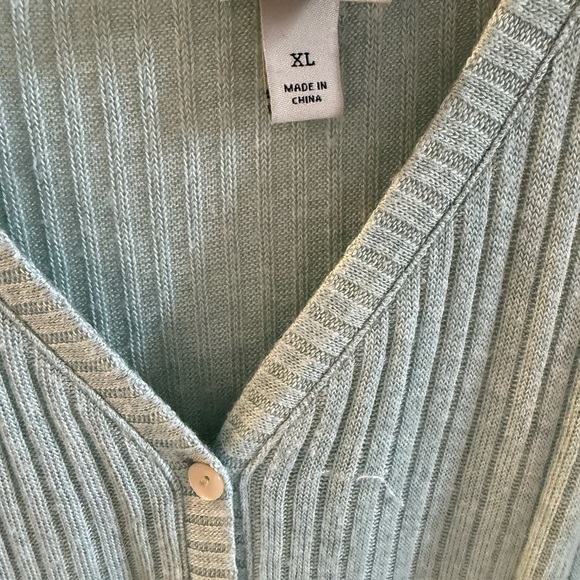 Light Blue Ribbed Sweater - Picture 2 of 3